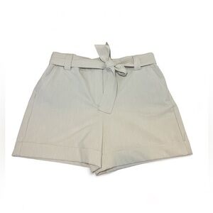 Rachel‎ Zoe Women Size 14 Khaki High Waist Bow Belt Pocket Paperbag Shorts